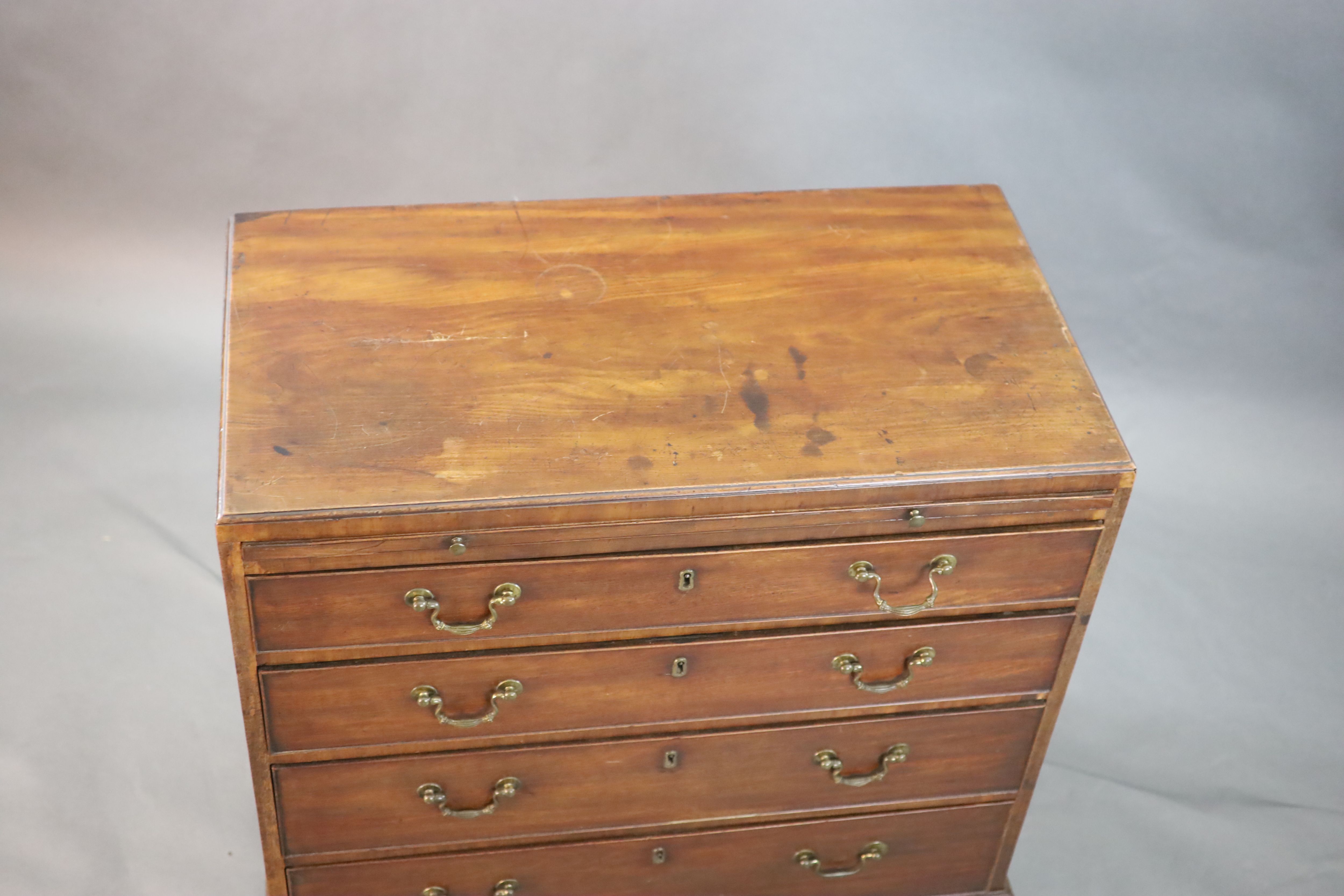 A George III mahogany chest, W.2ft 9in. D.1ft 6in. H.2ft 8in.